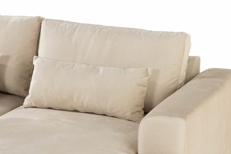 Copenhagen 5-istuttava Vasenkätinen U-muotoinen Large Sohva Divaanilla ja Divaanituolilla Sametilla - Beige - Huonekalut - Sohva - U-Sohva