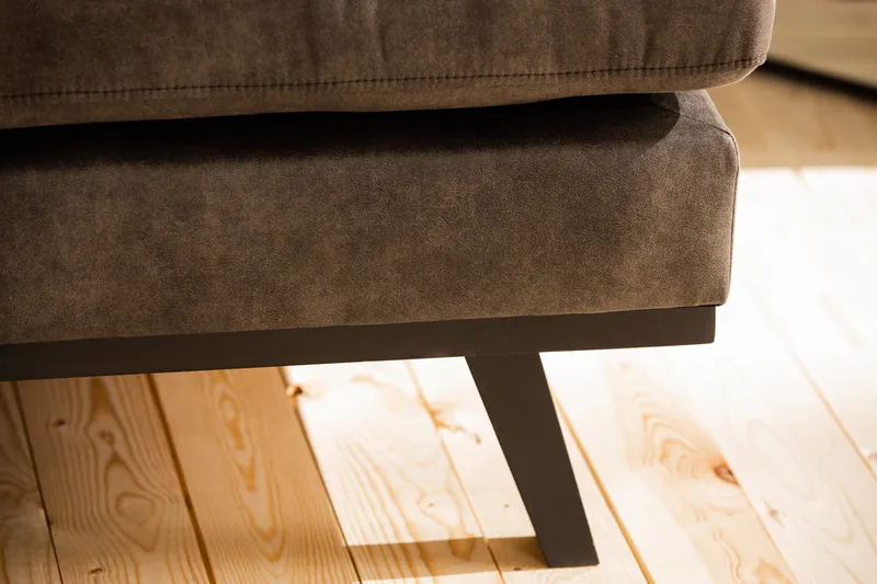 Copenhagen 5-istuttava Vasenkätinen U-muotoinen Sohva Divaanilla ja Divaanituolilla Keinonahkalla - Tummanharmaa - Huonekalut - Sohva - U-Sohva