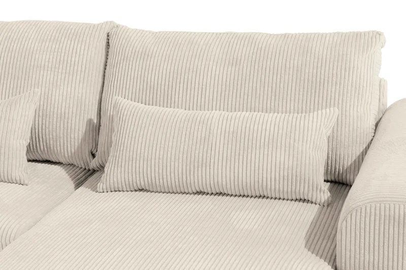 Copenhagen 5-istuttava Vasenkätinen U-muotoinen Sohva Divaanilla ja Divaanituolilla Manchester-kankaalla - Beige - Huonekalut - Sohva - U-Sohva