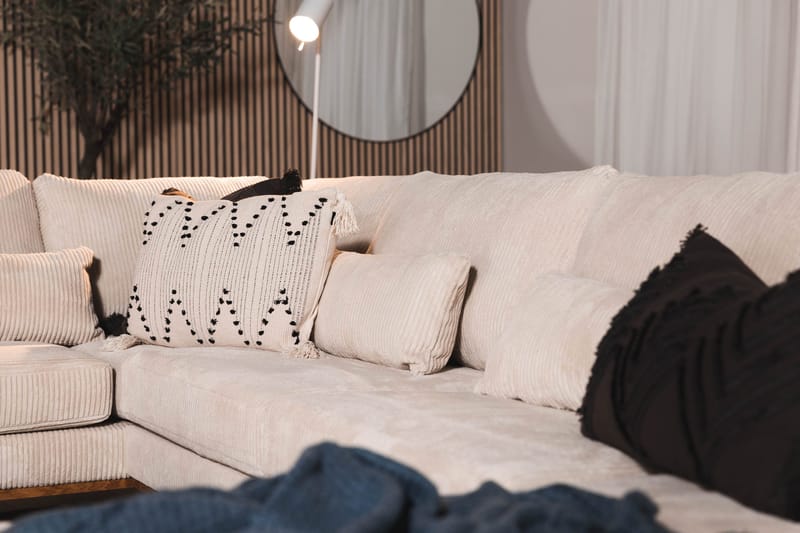 Copenhagen 5-istuttava Vasenkätinen U-muotoinen Sohva Divaanilla ja Divaanituolilla Manchester-kankaalla - Beige - Huonekalut - Sohva - U-Sohva