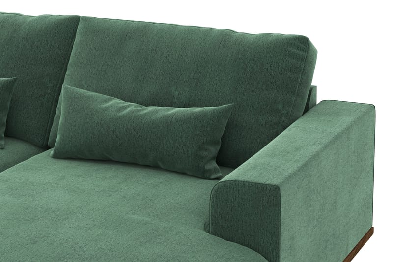 Copenhagen 5-istuttava Vasenkätinen U-muotoinen Sohva Divaanilla ja Divaanituolilla Sametilla - Tummanvihreä - Huonekalut - Sohva - U-Sohva