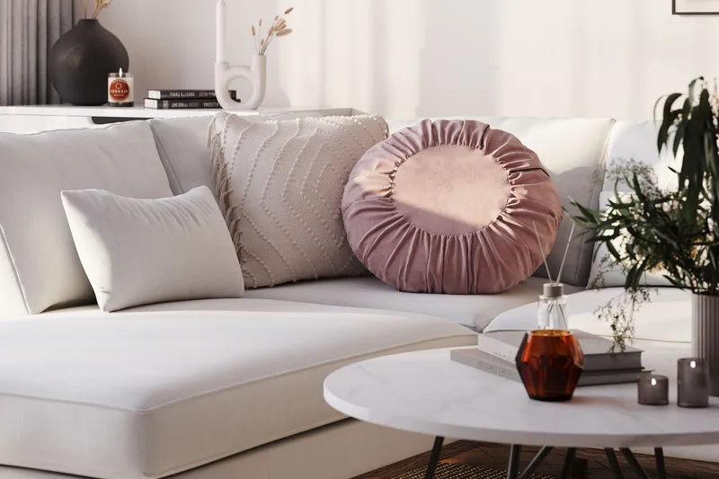 Copenhagen Compact 4-istuttava Vasenkätinen U-muotoinen Sohva Divaanilla ja Schäslongilla Kankaalla - Vaaleanharmaa - Huonekalut - Sohva - U-Sohva