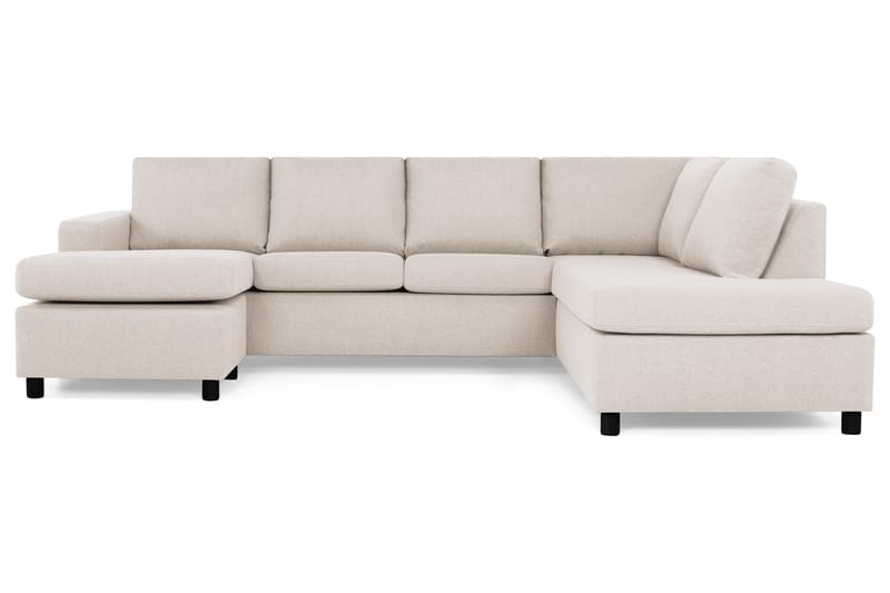 Crazy 4-istuttava Oikeakätinen U-muotoinen Large Sohva Divaanilla ja Divaanituolilla Kankaalla - Beige - Huonekalut - Sohva - Divaanisohva