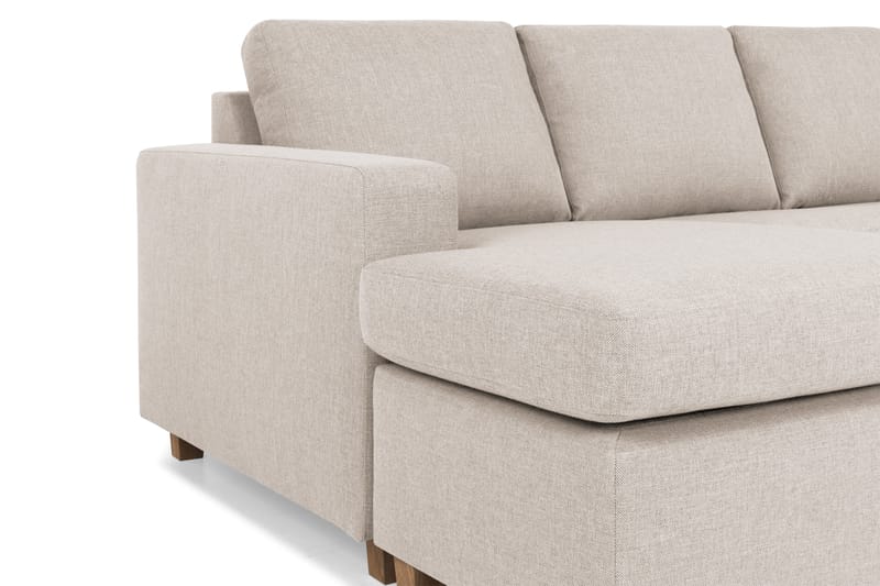 Crazy 4-istuttava Oikeakätinen U-muotoinen Large Sohva Divaanilla ja Divaanituolilla Kankaalla - Beige - Huonekalut - Sohva - Divaanisohva