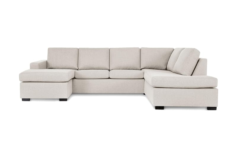 Crazy 4-istuttava Oikeakätinen U-muotoinen Large Sohva Divaanilla ja Divaanituolilla Kankaalla - Beige - Huonekalut - Sohva - Divaanisohva