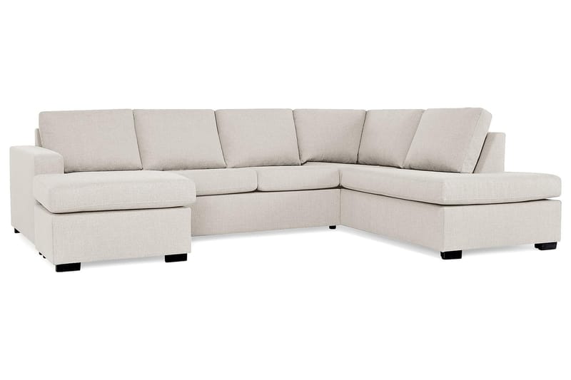 Crazy 4-istuttava Oikeakätinen U-muotoinen Large Sohva Divaanilla ja Divaanituolilla Kankaalla - Beige - Huonekalut - Sohva - Divaanisohva
