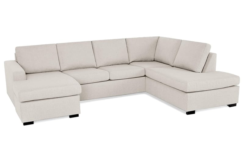 Crazy 4-istuttava Oikeakätinen U-muotoinen Large Sohva Divaanilla ja Divaanituolilla Kankaalla - Beige - Huonekalut - Sohva - Divaanisohva