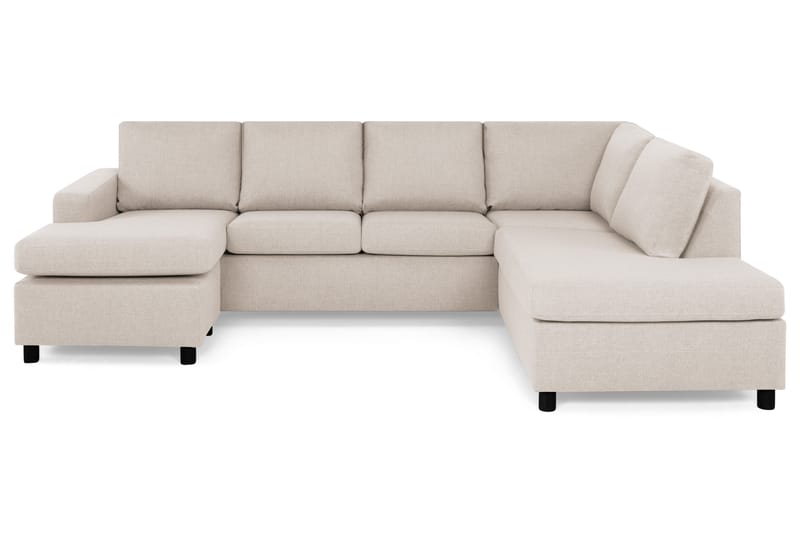 Crazy 4-istuttava Oikeakätinen U-muotoinen Large Sohva Divaanilla ja Divaanituolilla Kankaalla - Beige - Huonekalut - Sohva - Divaanisohva