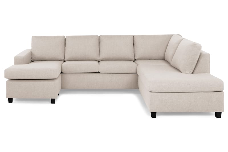 Crazy 4-istuttava Oikeakätinen U-muotoinen Large Sohva Divaanilla ja Divaanituolilla Kankaalla - Beige - Huonekalut - Sohva - Divaanisohva
