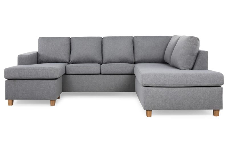 Crazy 4-istuttava Oikeakätinen U-muotoinen Large Sohva Divaanilla ja Divaanituolilla Kankaalla - Harmaa - Huonekalut - Sohva - U-Sohva