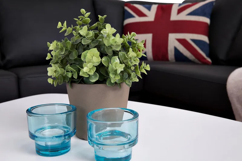 Crazy 4-istuttava Oikeakätinen U-muotoinen Large Sohva Divaanilla ja Divaanituolilla Keinonahkalla - Musta - Huonekalut - Sohva - U-Sohva