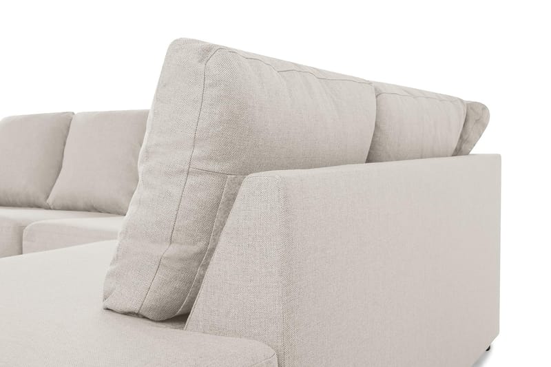 Crazy 4-istuttava Oikeakätinen U-muotoinen Small Sohva Divaanilla ja Divaanituolilla Kankaalla - Beige - Huonekalut - Sohva - Divaanisohva