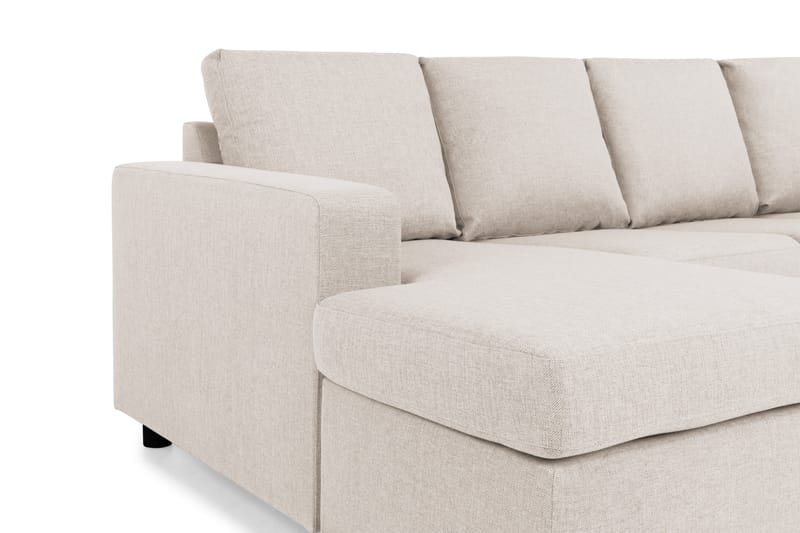 Crazy 4-istuttava Oikeakätinen U-muotoinen Small Sohva Divaanilla ja Divaanituolilla Kankaalla - Beige - Huonekalut - Sohva - Divaanisohva