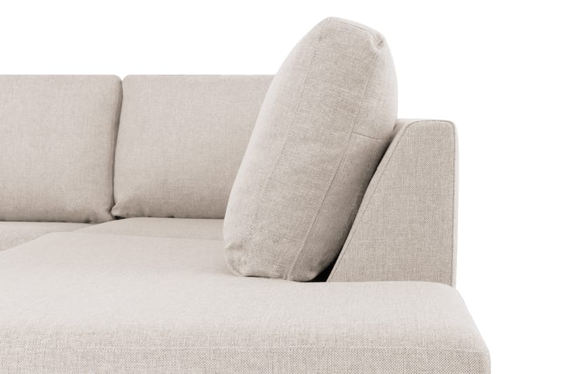 Crazy 4-istuttava Oikeakätinen U-muotoinen Small Sohva Divaanilla ja Divaanituolilla Kankaalla - Beige - Huonekalut - Sohva - Divaanisohva