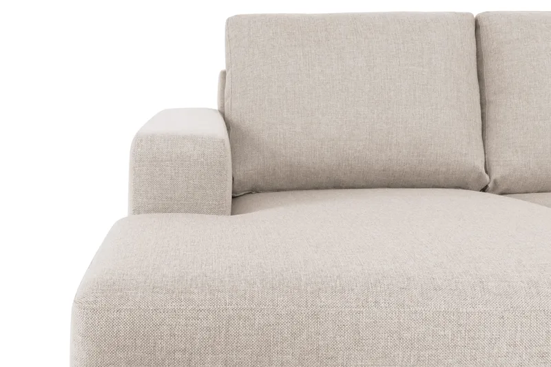 Crazy 4-istuttava Oikeakätinen U-muotoinen Small Sohva Divaanilla ja Divaanituolilla Kankaalla - Beige - Huonekalut - Sohva - U-Sohva