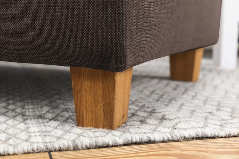 Crazy 4-istuttava Oikeakätinen U-muotoinen Small Sohva Divaanilla ja Divaanituolilla Kankaalla - Ruskea - Huonekalut - Sohva - U-Sohva