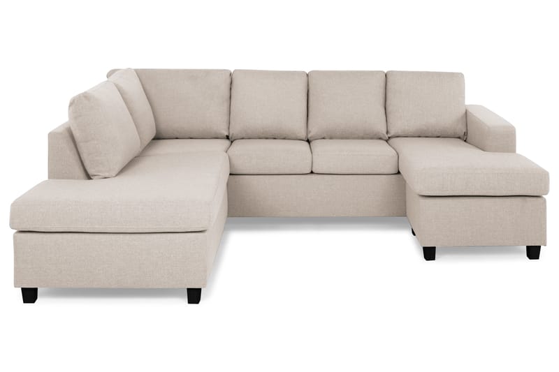 Crazy 4-istuttava Vasenkätinen U-muotoinen Large Sohva Divaanilla ja Divaanituolilla Kankaalla - Beige - Huonekalut - Sohva - Divaanisohva