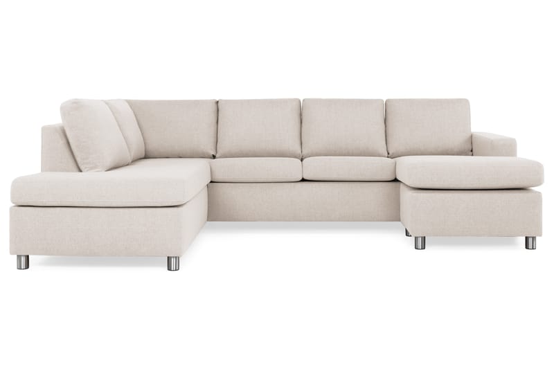 Crazy 4-istuttava Vasenkätinen U-muotoinen Large Sohva Divaanilla ja Divaanituolilla Kankaalla - Beige - Huonekalut - Sohva - Divaanisohva