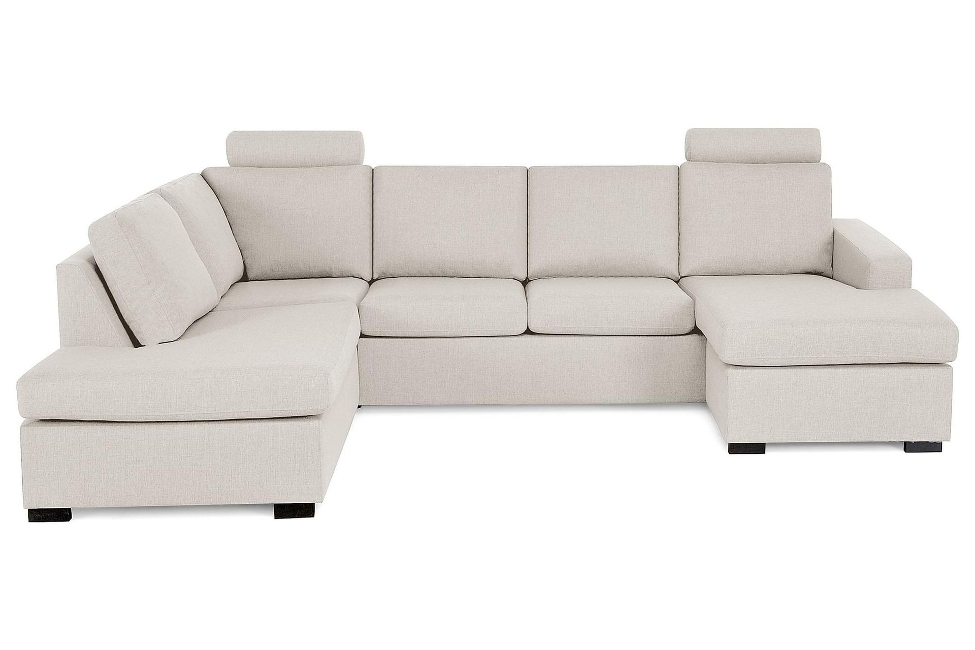 Crazy 4-istuttava Vasenkätinen U-muotoinen Large Sohva Divaanilla ja Divaanituolilla Kankaalla - Beige - Huonekalut - Sohva - Divaanisohva