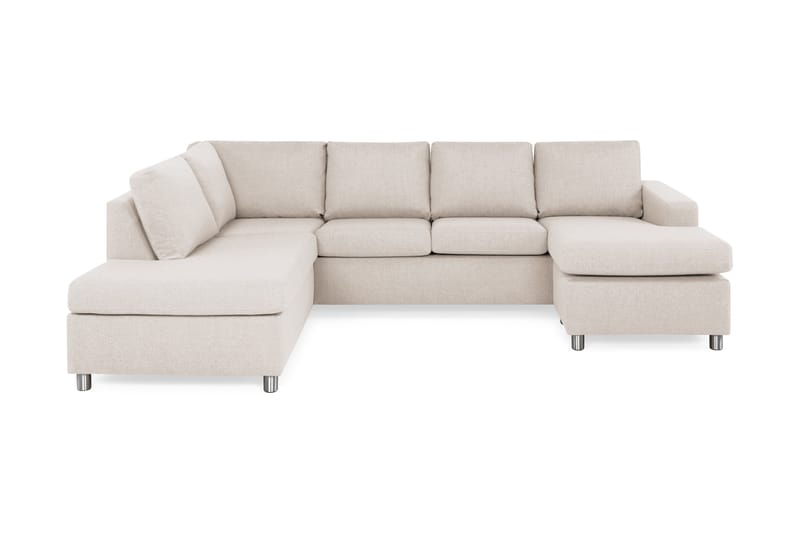 Crazy 4-istuttava Vasenkätinen U-muotoinen Large Sohva Divaanilla ja Divaanituolilla Kankaalla - Beige - Huonekalut - Sohva - Divaanisohva