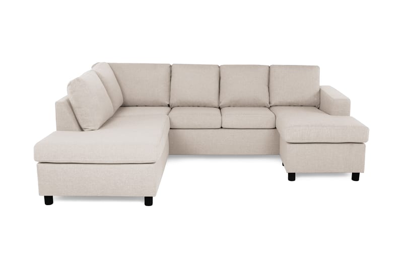 Crazy 4-istuttava Vasenkätinen U-muotoinen Large Sohva Divaanilla ja Divaanituolilla Kankaalla - Beige - Huonekalut - Sohva - Divaanisohva