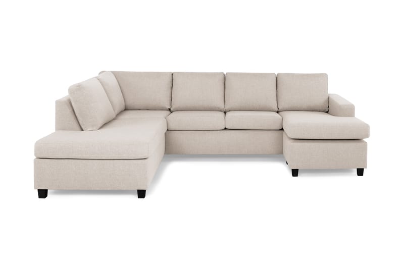 Crazy 4-istuttava Vasenkätinen U-muotoinen Large Sohva Divaanilla ja Divaanituolilla Kankaalla - Beige - Huonekalut - Sohva - Divaanisohva