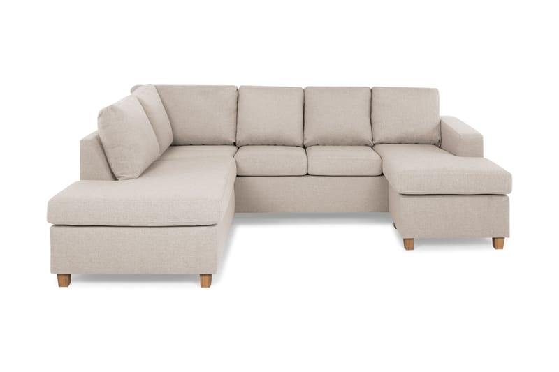 Crazy 4-istuttava Vasenkätinen U-muotoinen Large Sohva Divaanilla ja Divaanituolilla Kankaalla - Beige - Huonekalut - Sohva - Divaanisohva