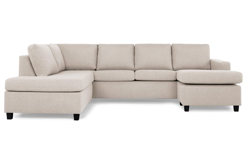 Crazy 4-istuttava Vasenkätinen U-muotoinen Large Sohva Divaanilla ja Divaanituolilla Kankaalla - Beige - Huonekalut - Sohva - Divaanisohva