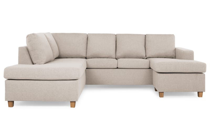 Crazy 4-istuttava Vasenkätinen U-muotoinen Large Sohva Divaanilla ja Divaanituolilla Kankaalla - Beige - Huonekalut - Sohva - Divaanisohva
