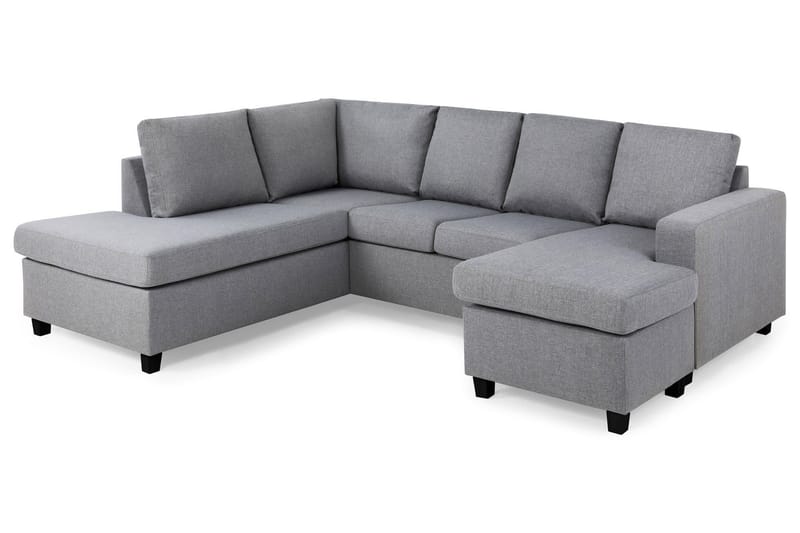 Crazy 4-istuttava Vasenkätinen U-muotoinen Large Sohva Divaanilla ja Divaanituolilla Kankaalla - Harmaa - Huonekalut - Sohva - U-Sohva