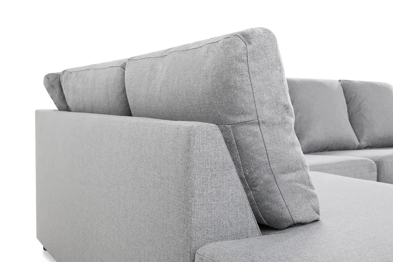 Crazy 4-istuttava Vasenkätinen U-muotoinen Large Sohva Divaanilla ja Divaanituolilla Kankaalla - Harmaa - Huonekalut - Sohva - U-Sohva