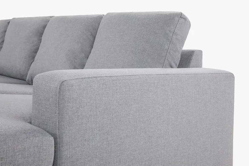 Crazy 4-istuttava Vasenkätinen U-muotoinen Large Sohva Divaanilla ja Divaanituolilla Kankaalla - Harmaa - Huonekalut - Sohva - U-Sohva