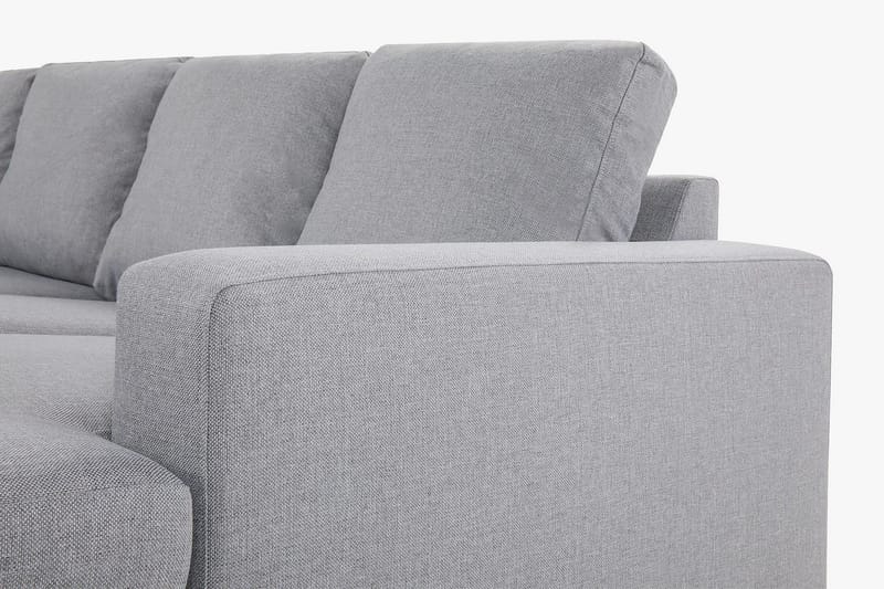 Crazy 4-istuttava Vasenkätinen U-muotoinen Large Sohva Divaanilla ja Divaanituolilla Kankaalla - Harmaa - Huonekalut - Sohva - U-Sohva