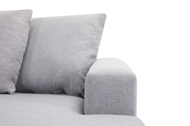 Crazy 4-istuttava Vasenkätinen U-muotoinen Small Sohva Divaanilla ja Schäslongilla Kankaalla sis. Kuorityynyt - Harmaa - Huonekalut - Sohva - U-Sohva