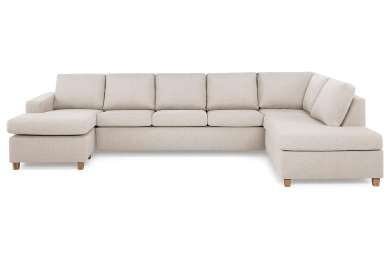 Crazy 5-istuttava Oikeakätinen U-muotoinen X-Large Sohva Divaanilla ja Divaanituolilla Kankaalla - Beige - Huonekalut - Sohva - Divaanisohva