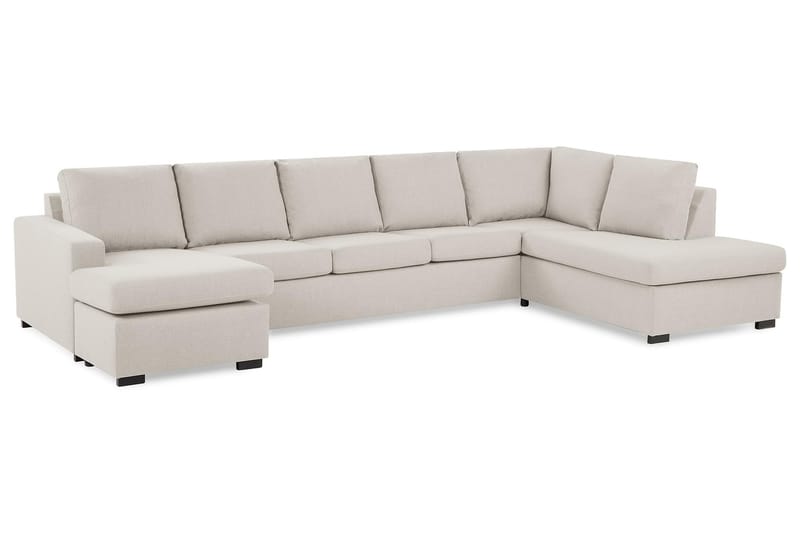 Crazy 5-istuttava Oikeakätinen U-muotoinen X-Large Sohva Divaanilla ja Divaanituolilla Kankaalla - Beige - Huonekalut - Sohva - Divaanisohva