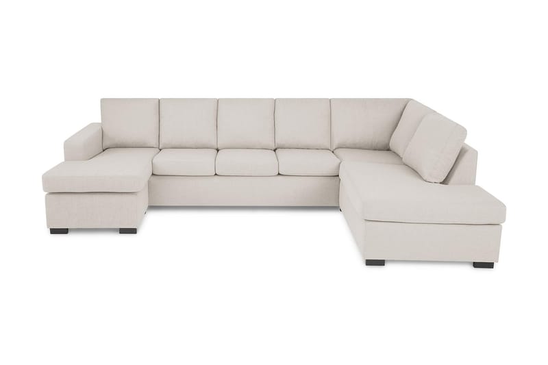 Crazy 5-istuttava Oikeakätinen U-muotoinen X-Large Sohva Divaanilla ja Divaanituolilla Kankaalla - Beige - Huonekalut - Sohva - Divaanisohva