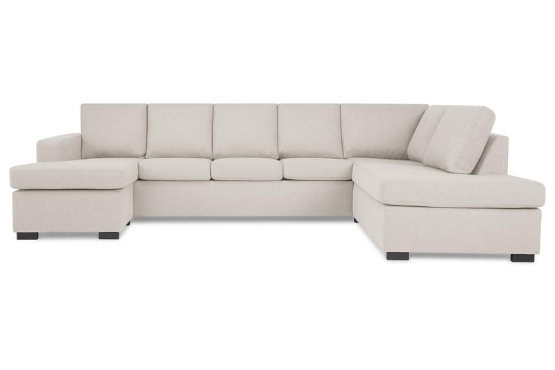 Crazy 5-istuttava Oikeakätinen U-muotoinen X-Large Sohva Divaanilla ja Divaanituolilla Kankaalla - Beige - Huonekalut - Sohva - Divaanisohva