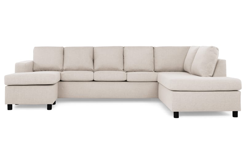 Crazy 5-istuttava Oikeakätinen U-muotoinen X-Large Sohva Divaanilla ja Divaanituolilla Kankaalla - Beige - Huonekalut - Sohva - Divaanisohva