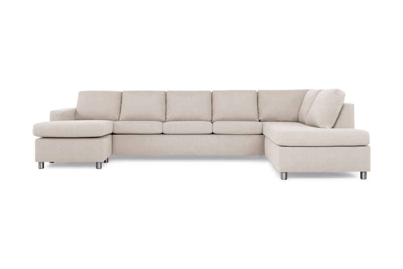 Crazy 5-istuttava Oikeakätinen U-muotoinen X-Large Sohva Divaanilla ja Divaanituolilla Kankaalla - Beige - Huonekalut - Sohva - Divaanisohva