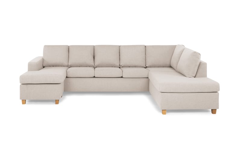 Crazy 5-istuttava Oikeakätinen U-muotoinen X-Large Sohva Divaanilla ja Divaanituolilla Kankaalla - Beige - Huonekalut - Sohva - Divaanisohva