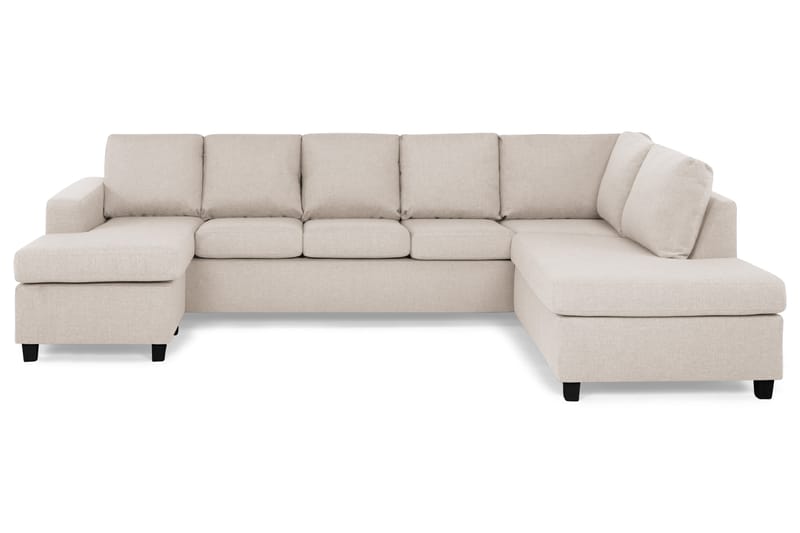 Crazy 5-istuttava Oikeakätinen U-muotoinen X-Large Sohva Divaanilla ja Divaanituolilla Kankaalla - Beige - Huonekalut - Sohva - Divaanisohva