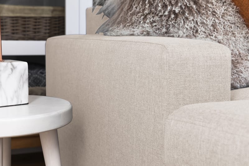 Crazy 5-istuttava Oikeakätinen U-muotoinen X-Large Sohva Divaanilla ja Divaanituolilla Kankaalla - Beige - Huonekalut - Sohva - Divaanisohva