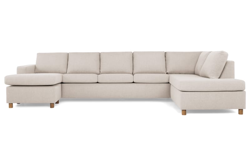 Crazy 5-istuttava Oikeakätinen U-muotoinen X-Large Sohva Divaanilla ja Divaanituolilla Kankaalla - Beige - Huonekalut - Sohva - Divaanisohva