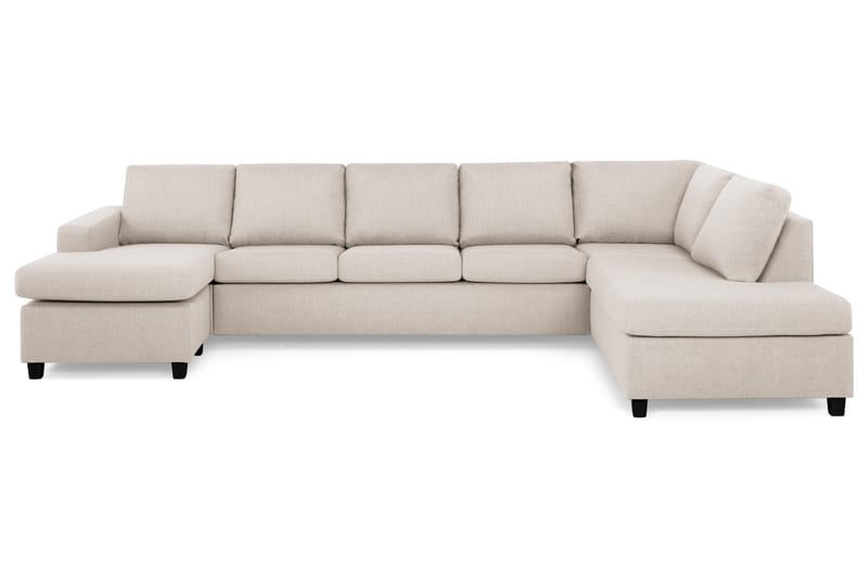 Crazy 5-istuttava Oikeakätinen U-muotoinen X-Large Sohva Divaanilla ja Divaanituolilla Kankaalla - Beige - Huonekalut - Sohva - Divaanisohva