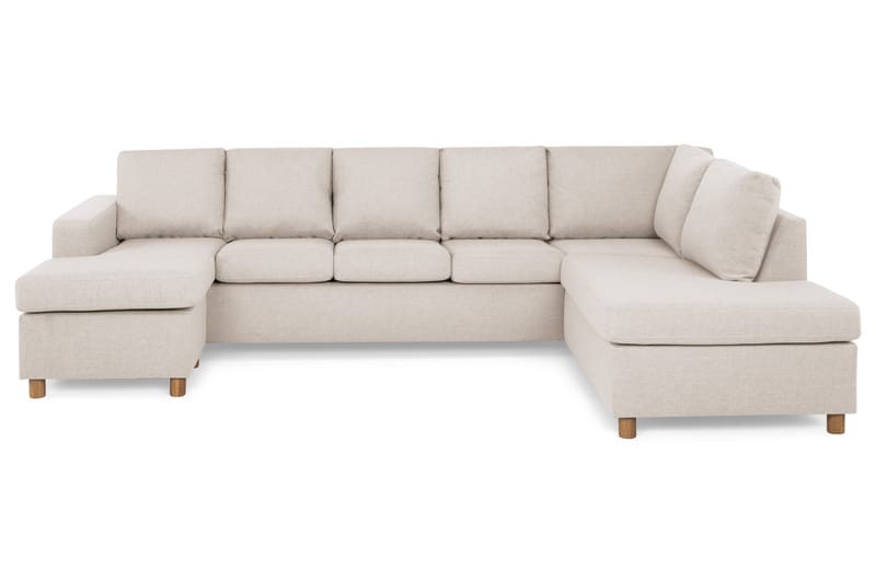 Crazy 5-istuttava Oikeakätinen U-muotoinen X-Large Sohva Divaanilla ja Divaanituolilla Kankaalla - Beige - Huonekalut - Sohva - Divaanisohva