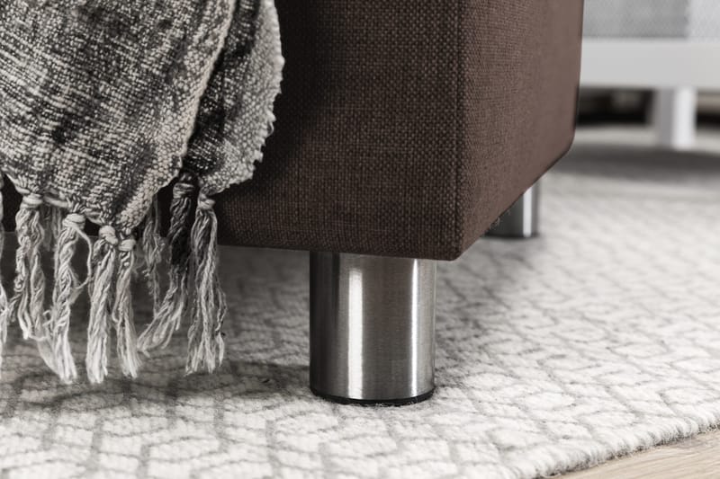 Crazy 5-istuttava Oikeakätinen U-muotoinen X-Large Sohva Divaanilla ja Divaanituolilla Kankaalla - Ruskea - Huonekalut - Sohva - U-Sohva