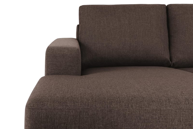 Crazy 5-istuttava Oikeakätinen U-muotoinen X-Large Sohva Divaanilla ja Divaanituolilla Kankaalla - Ruskea - Huonekalut - Sohva - Divaanisohva