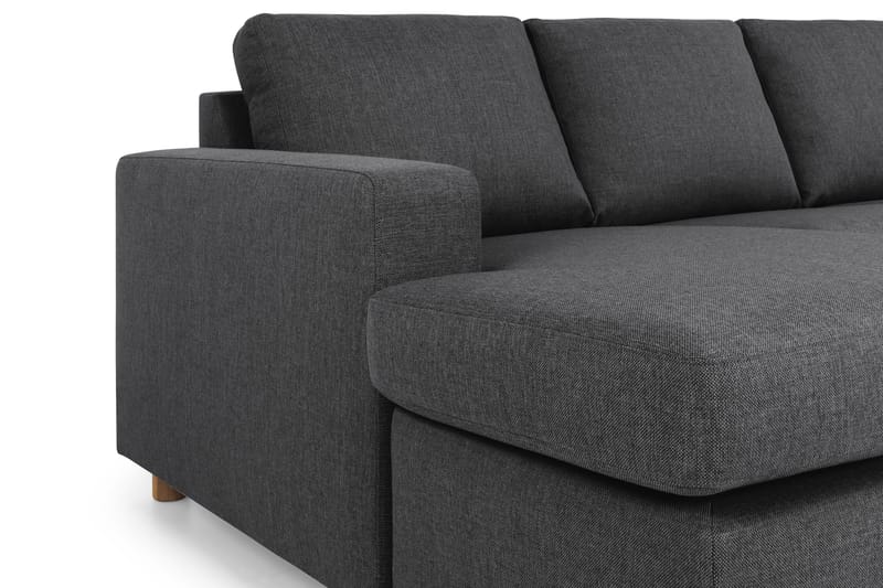 Crazy 5-istuttava Oikeakätinen U-muotoinen X-Large Sohva Divaanilla ja Divaanituolilla Kankaalla - Tummanharmaa - Huonekalut - Sohva - Divaanisohva