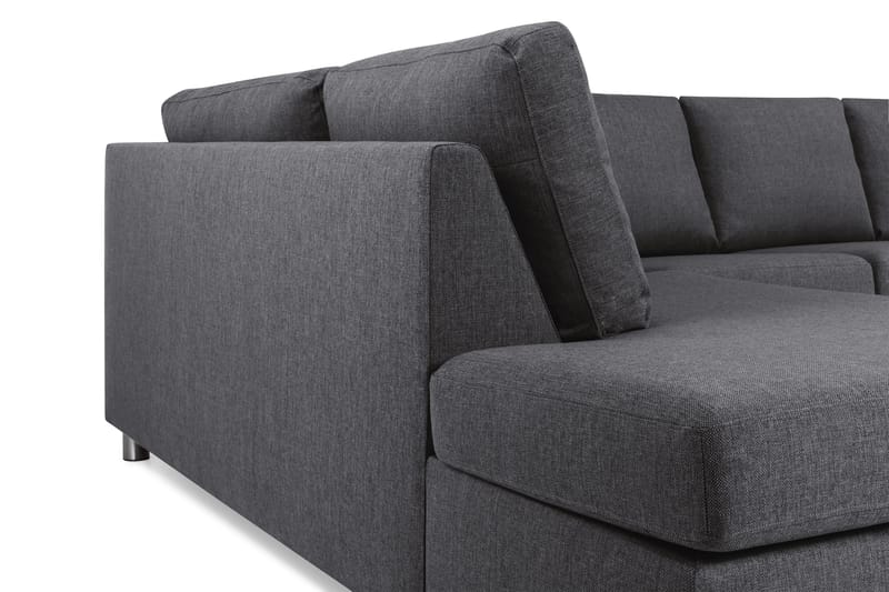 Crazy 5-istuttava U-muotoinen Sohva Kaksoisdivaanilla Kankaalla - Tummanharmaa - Huonekalut - Sohva - U-Sohva